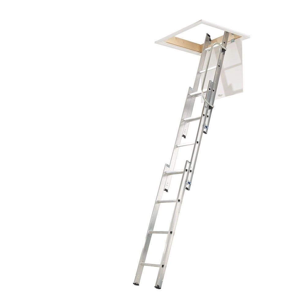 3 Section Loft Ladder with handrail AL3